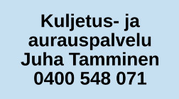 Kuljetus- ja aurauspalvelu Juha Tamminen logo